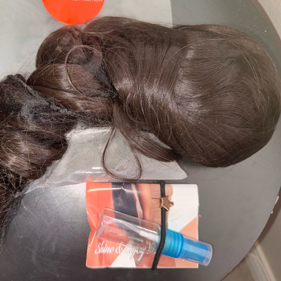 Women's 26" Full Black-Brown Wavy Hair Extension Ponytail, Synthetic - Picture 3 of 4